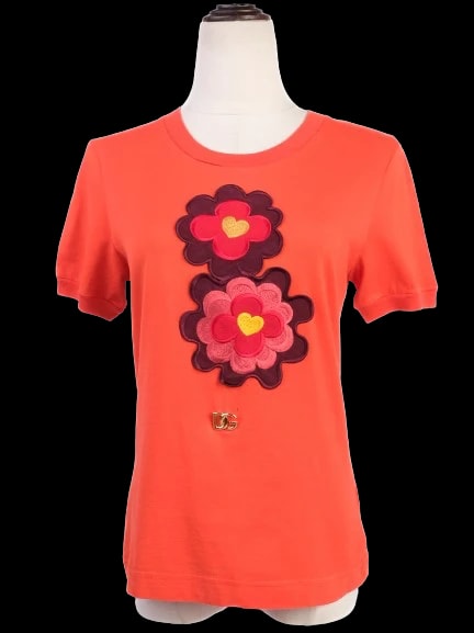 Dolce Gabbana Orange Cotton T-Shirt — 2