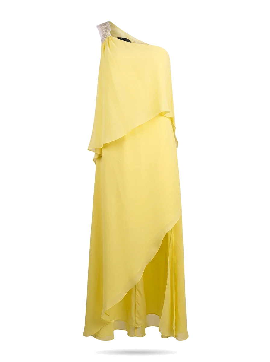Pronovias Yellow Polyester Dress — photo 1