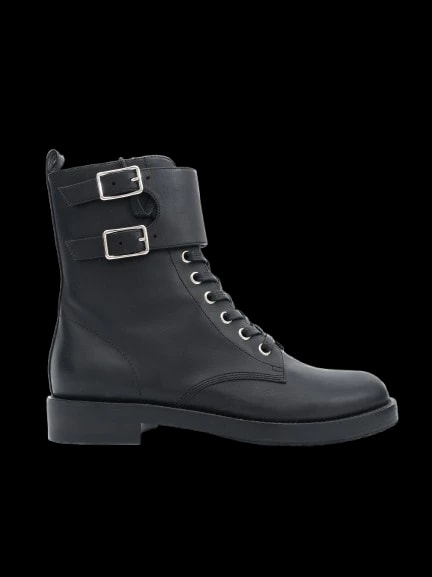 Gianvito Rossi Black Leather Ankle Boots — 1