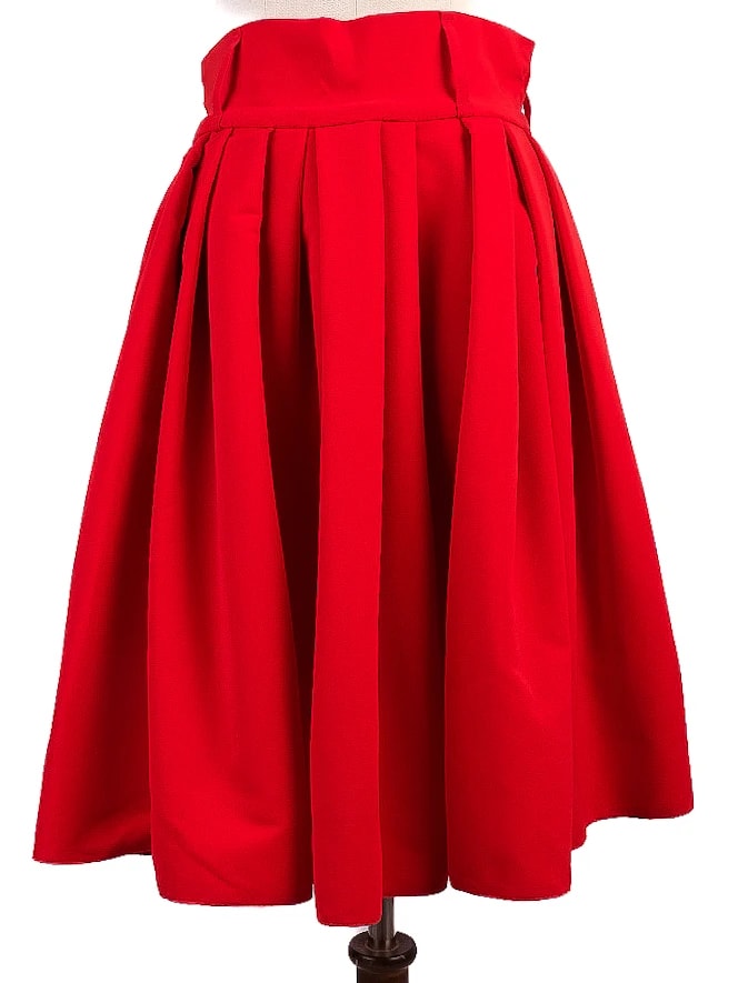 Preen by Thornton Bregazzi Red Full Skirt — 2