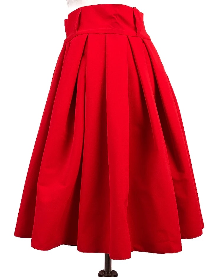 Preen by Thornton Bregazzi Red Full Skirt — 3