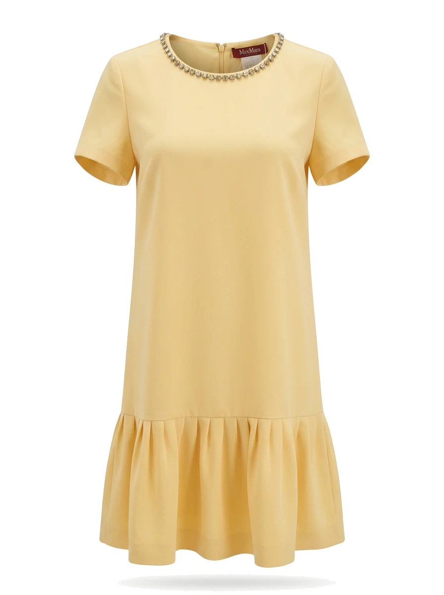 Max Mara Yellow Cotton Casual Dress — photo 1