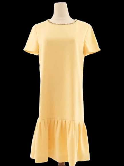 Max Mara Yellow Cotton Casual Dress — 2