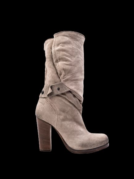 Vic Matie Gray Leather Ankle Boots — photo 1