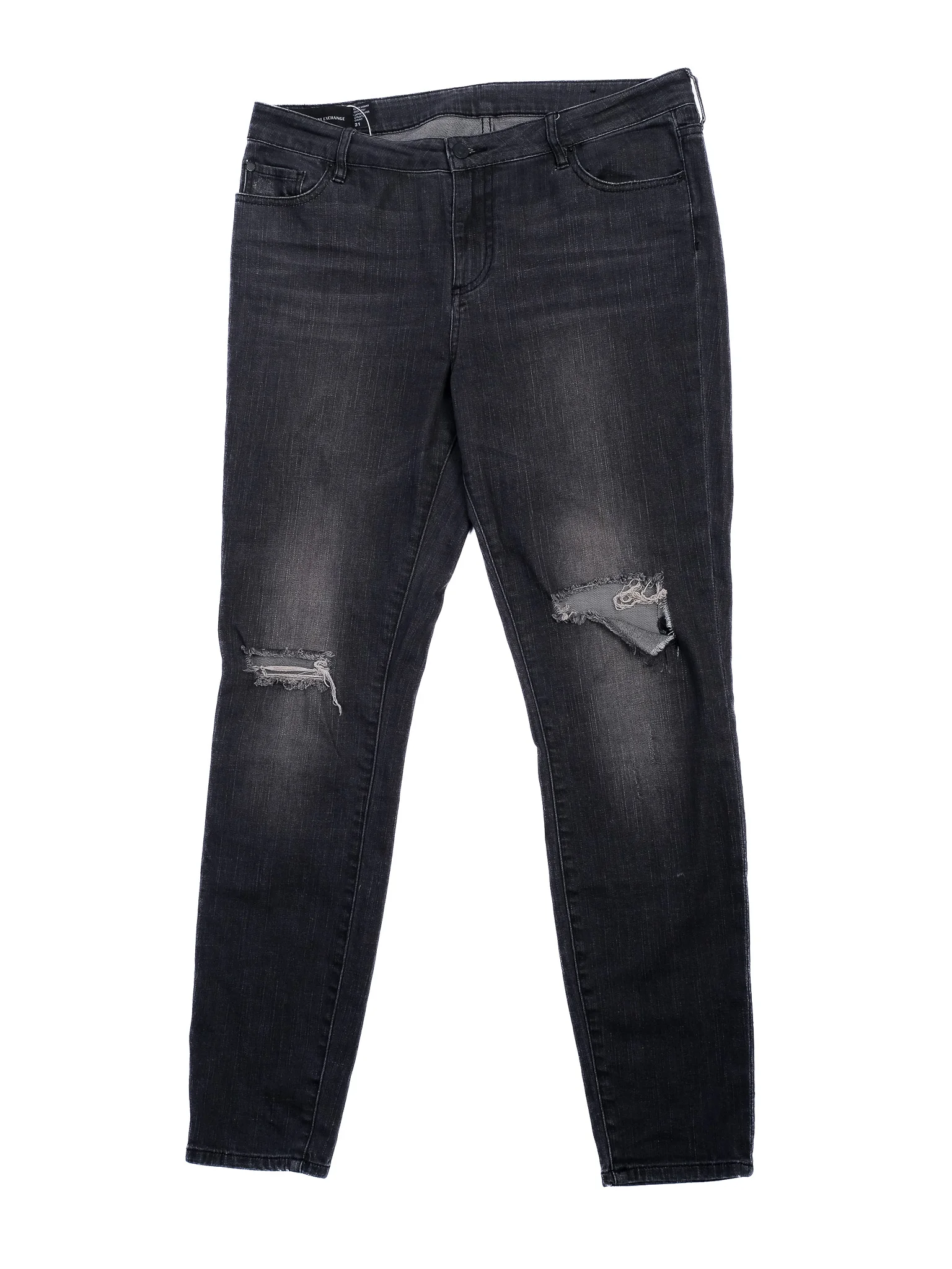 Armani Exchange Gray Cotton Skinny Jeans — 2