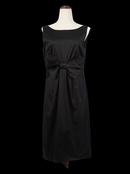 Moschino Black Cotton Sleeveless Dress — 1
