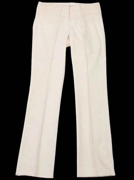Red Valentino Yellow Wool Trousers — 1