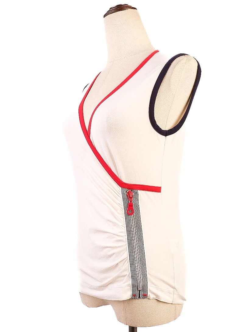 Clips White Cotton Top — 3