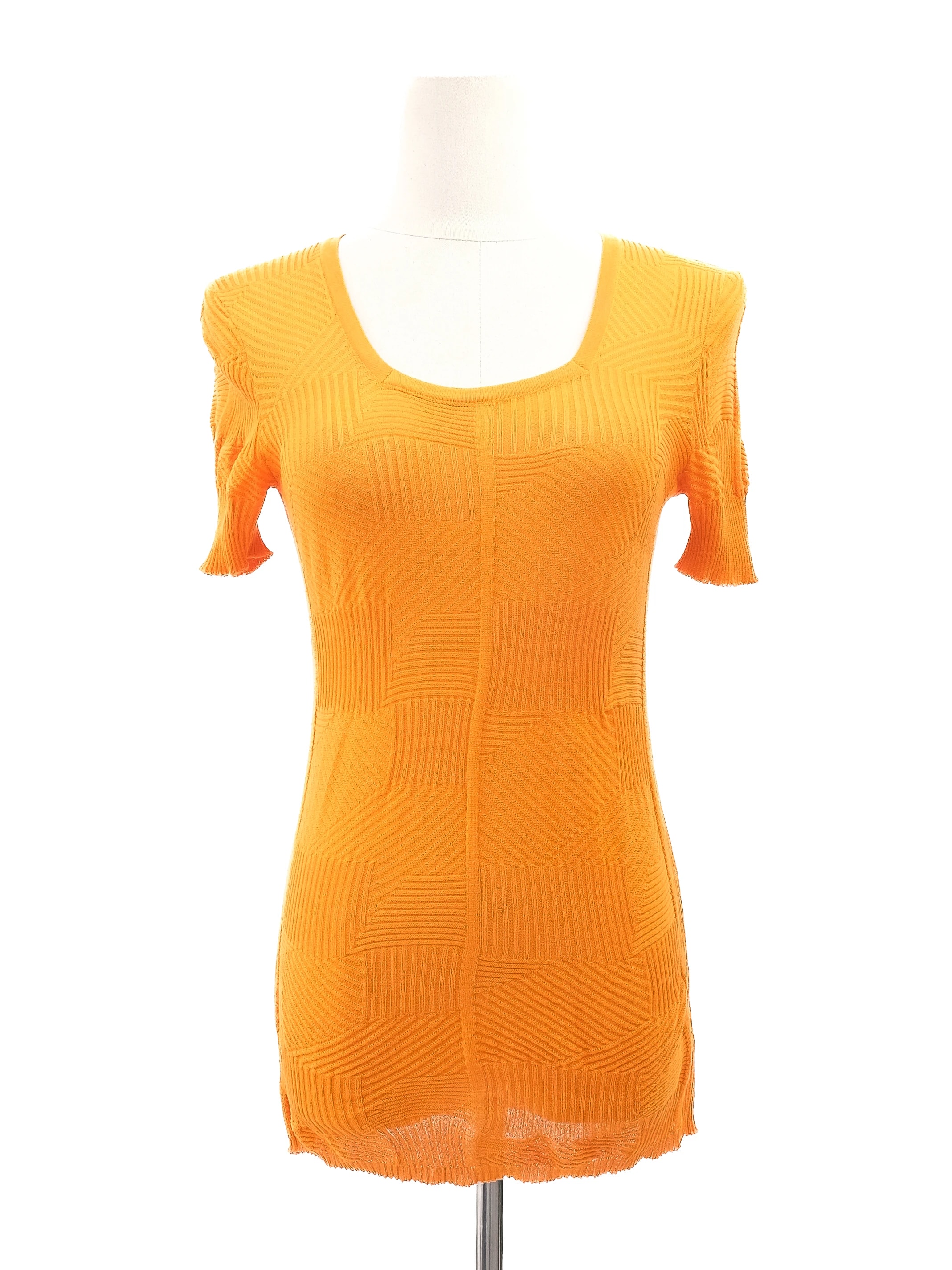 Piazza Sempione Orange Cotton T-Shirt — 3