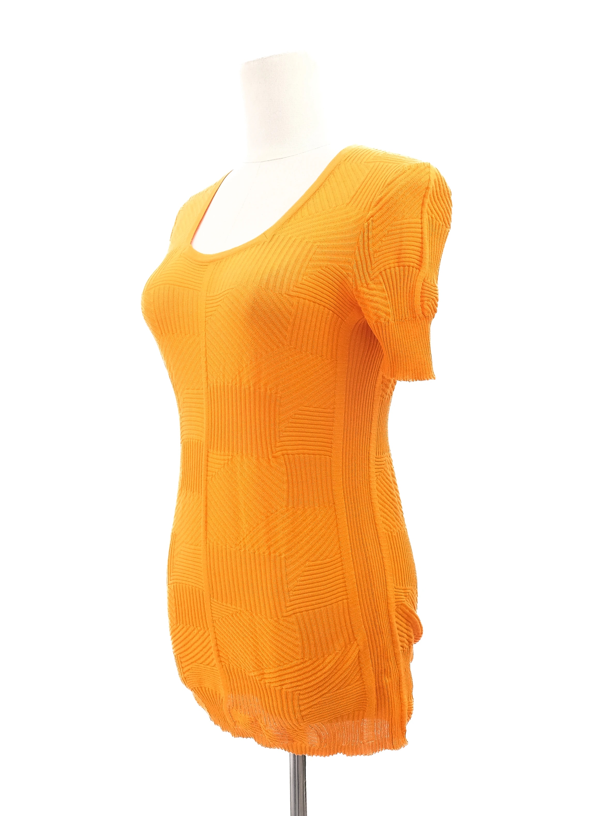 Piazza Sempione Orange Cotton T-Shirt — 2