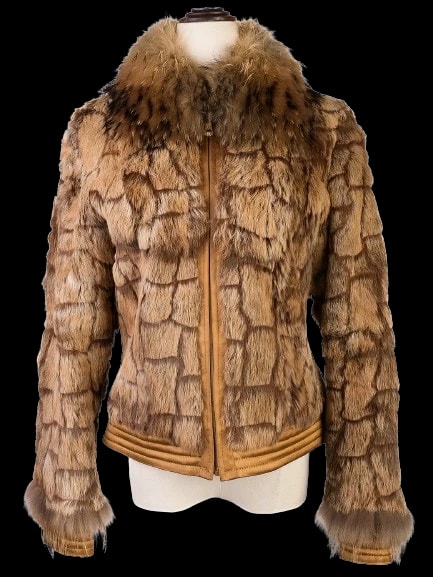 Gizia Orange Fur Jacket — 2