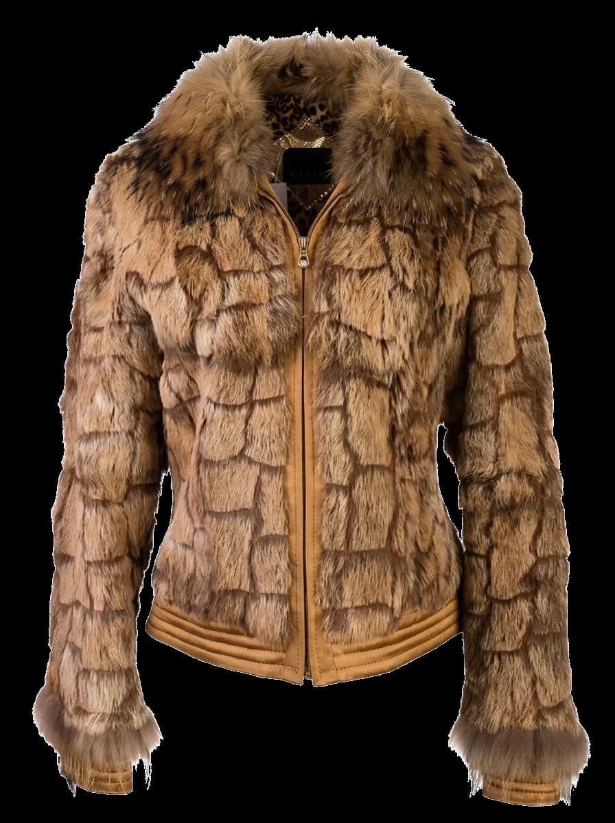 Gizia Orange Fur Jacket — photo 1