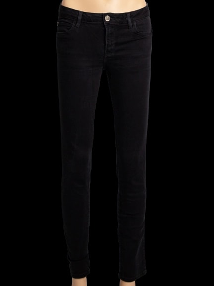 Guess Black Cotton Casual Trousers — 1