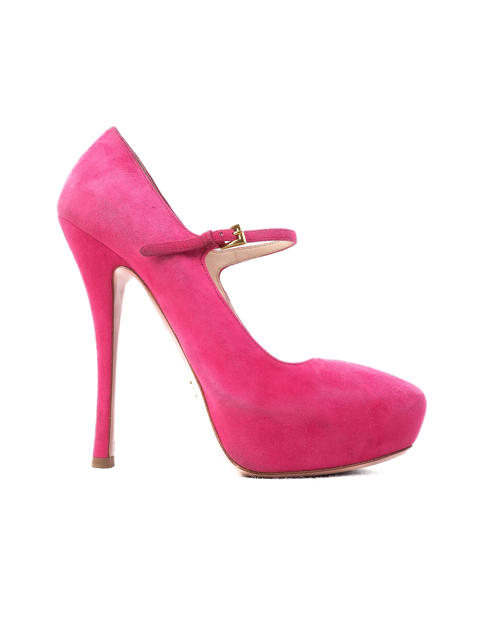 Prada Pink Leather High Heel Pumps — 3