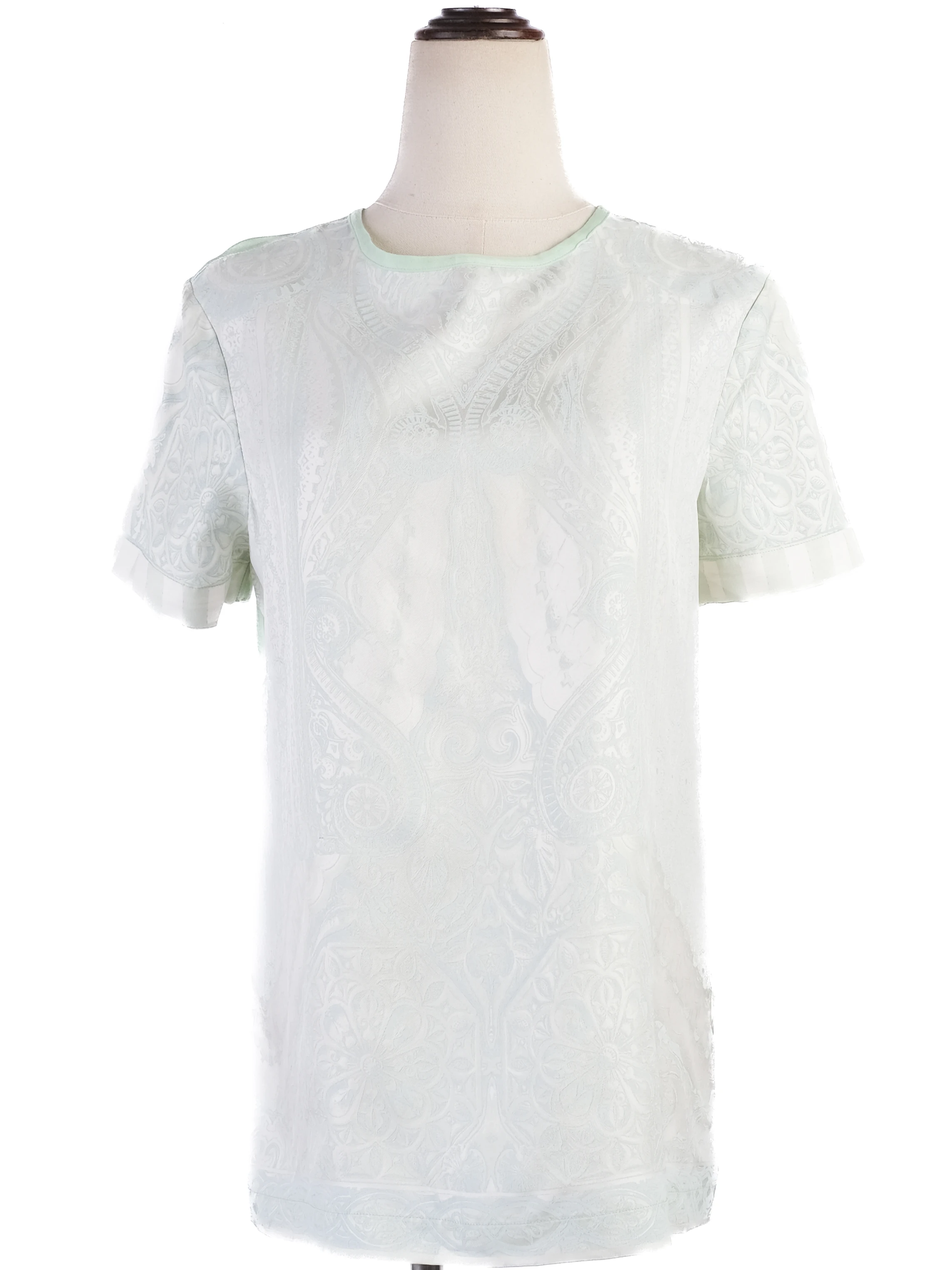 Roberto Cavalli Green Silk T-Shirt — 2