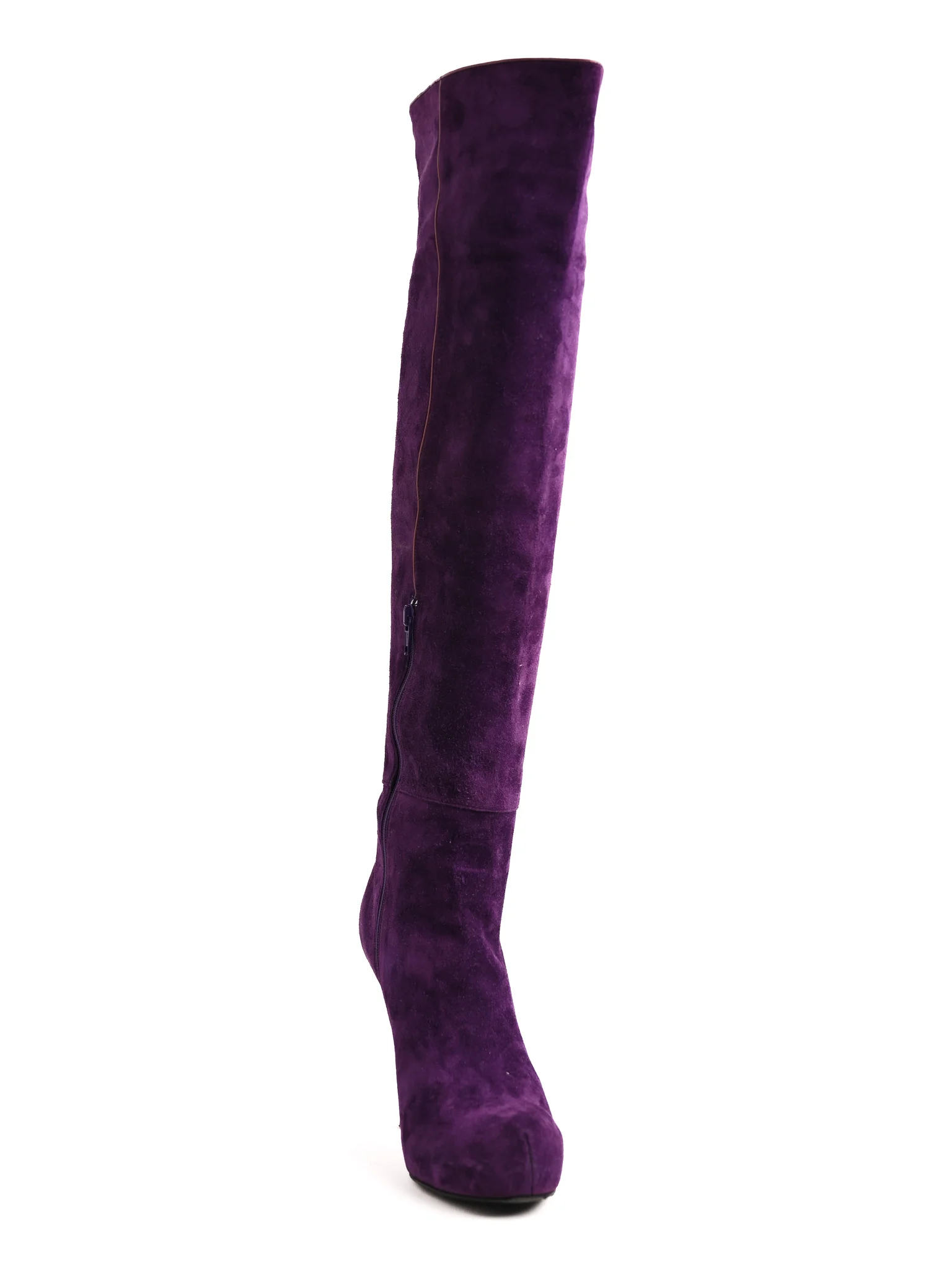 Bruno Frisoni Purple Leather Boots — 3