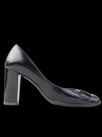 Salvatore Ferragamo Black Leather Pumps — 1