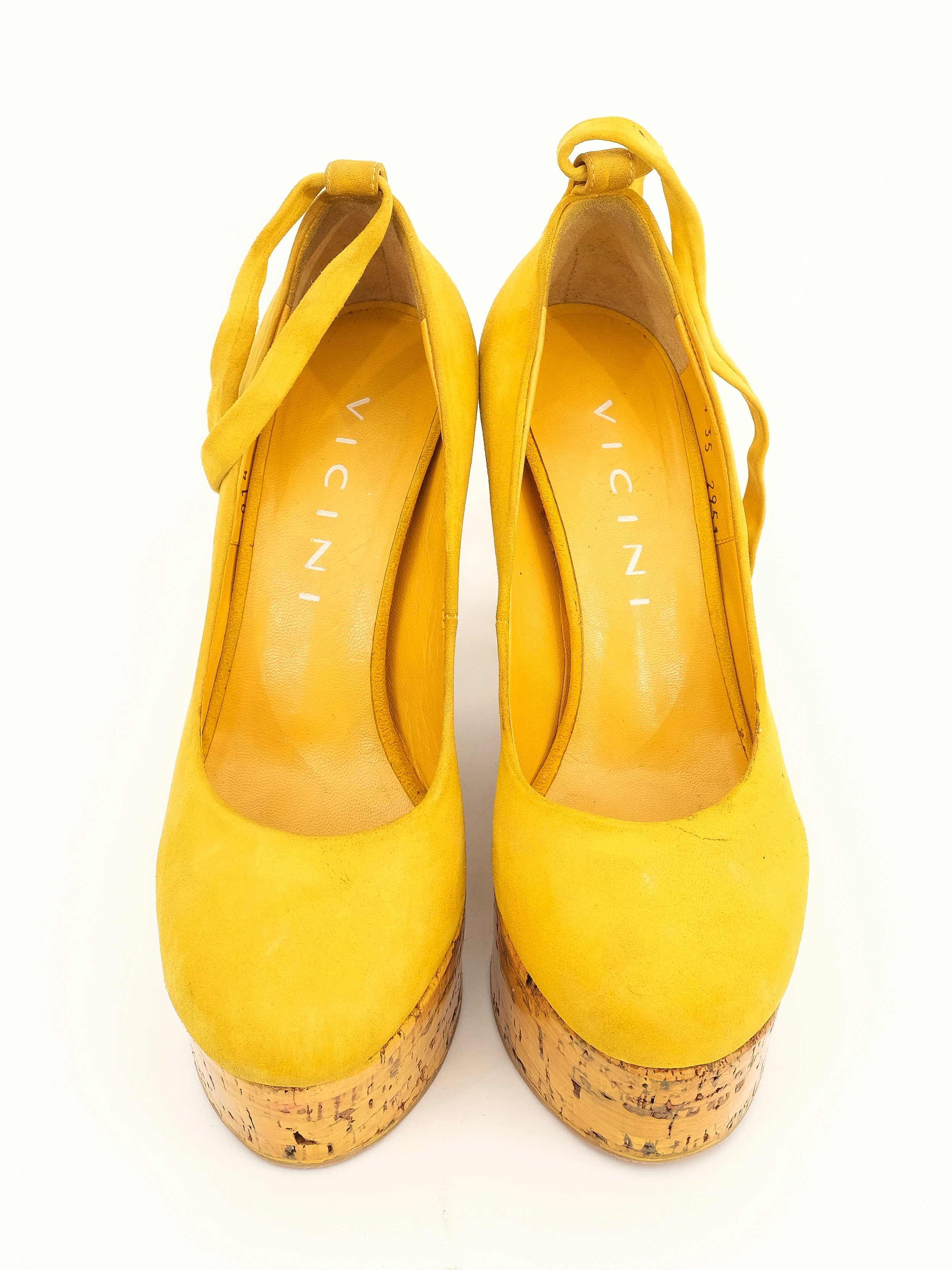 Vicini Yellow Leather Pumps — 2