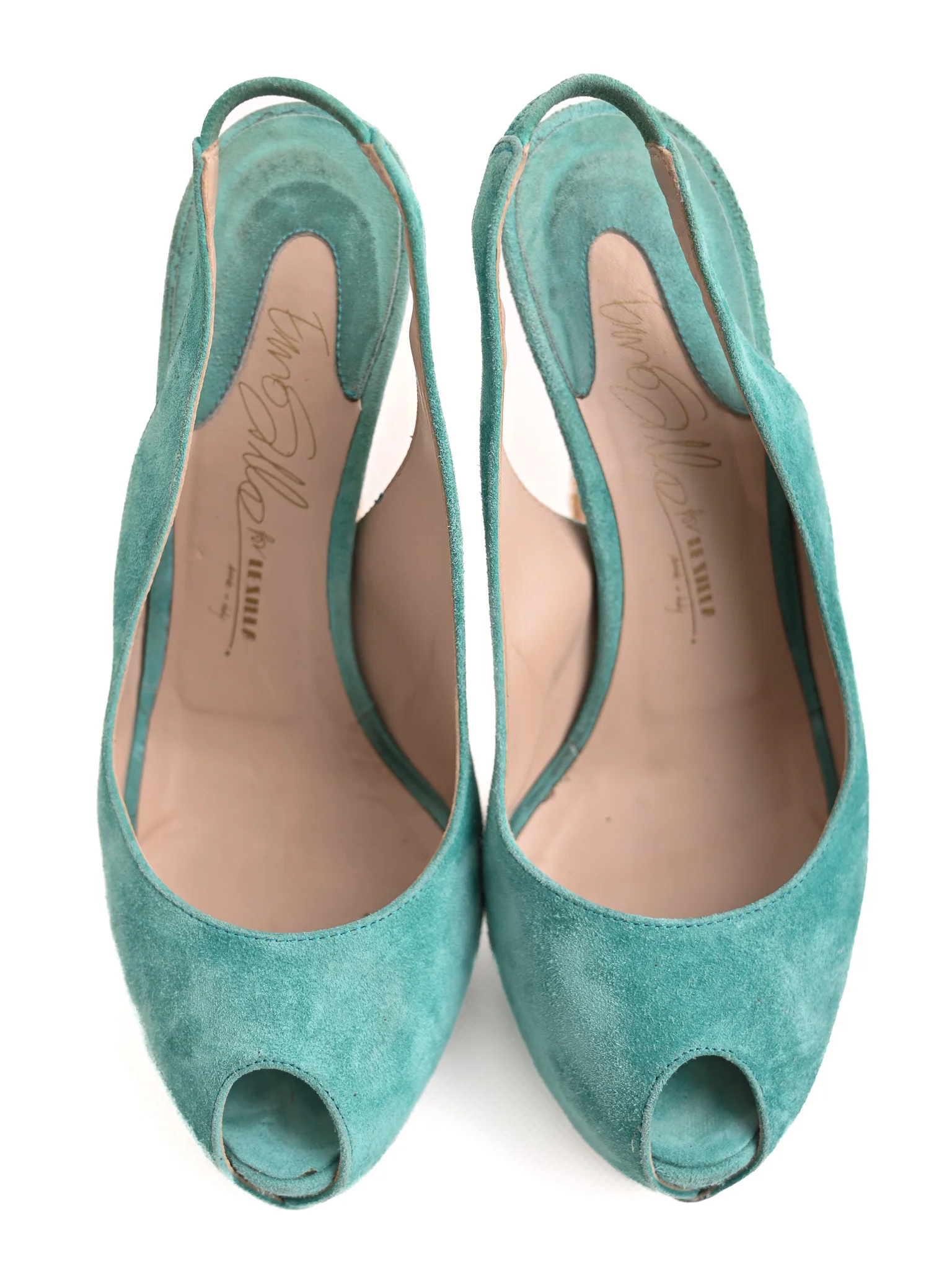 Lesilla Blue Leather High Heel Sandals — 2