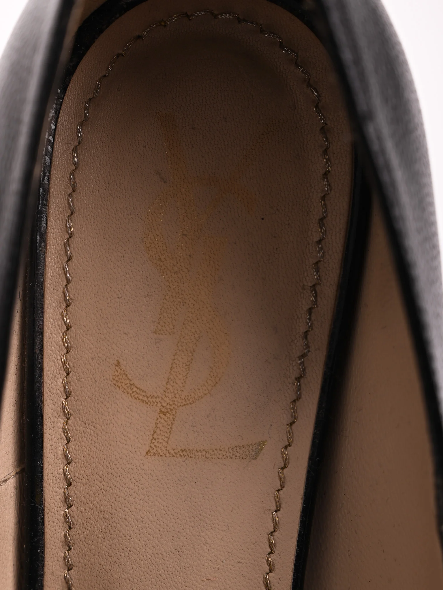 YSL Black Leather High Heel Pumps — 3