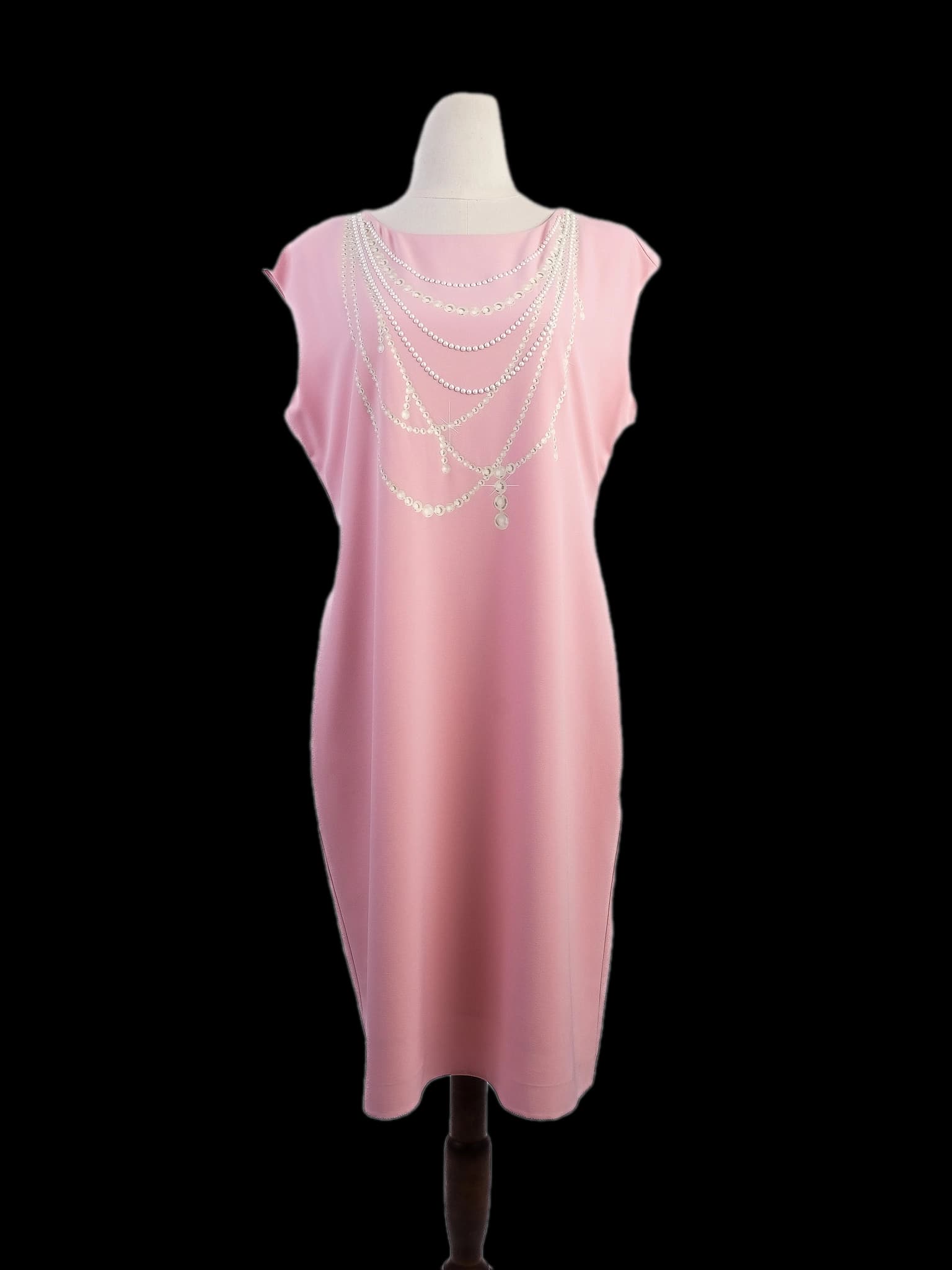 Moschino Pink Polyester Sleeveless Dress — photo 1