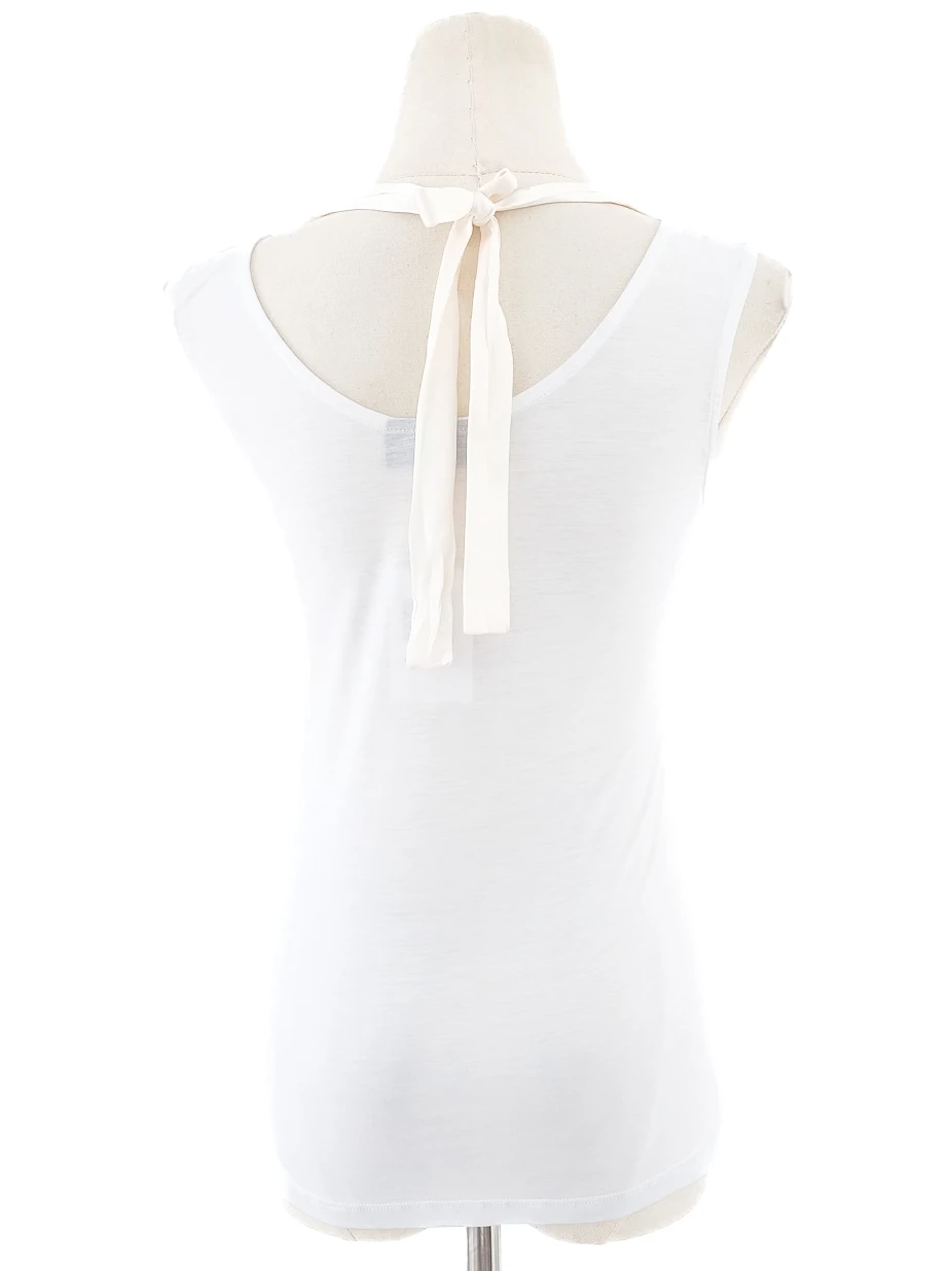 Trussardi White Lyocell Tank Top — 2