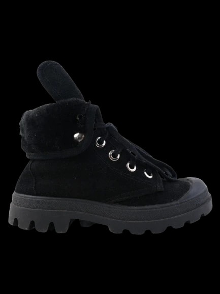 Judari Black Leather Ankle Boots — 1