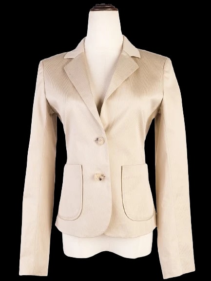Theory White Cotton Blazer — 2
