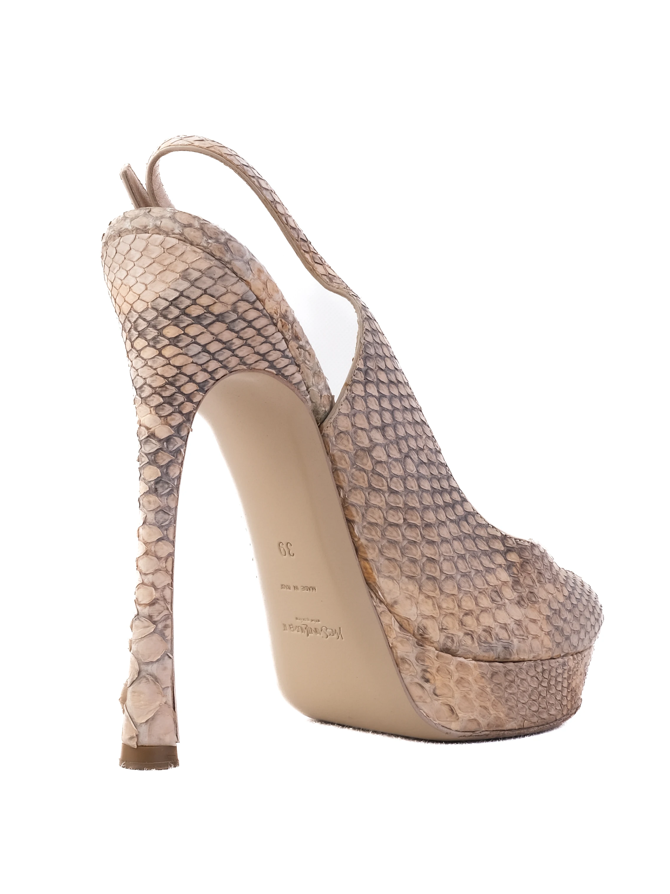 YSL Gray Leather Pumps — 2