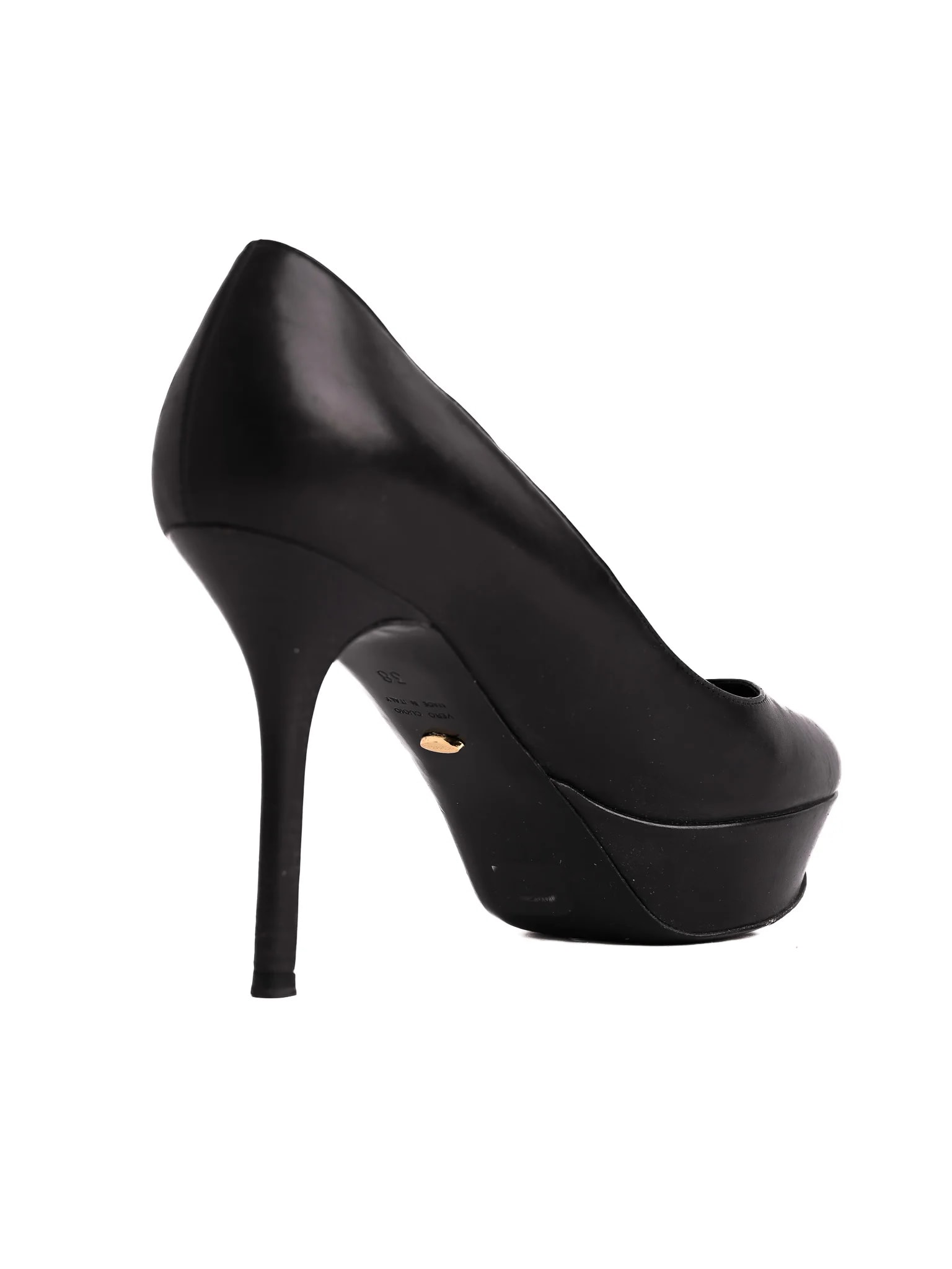 Sergio Rossi Black Leather High Heel Pumps — 3