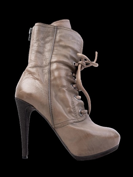 Baldan Green Leather Ankle Boots — 1
