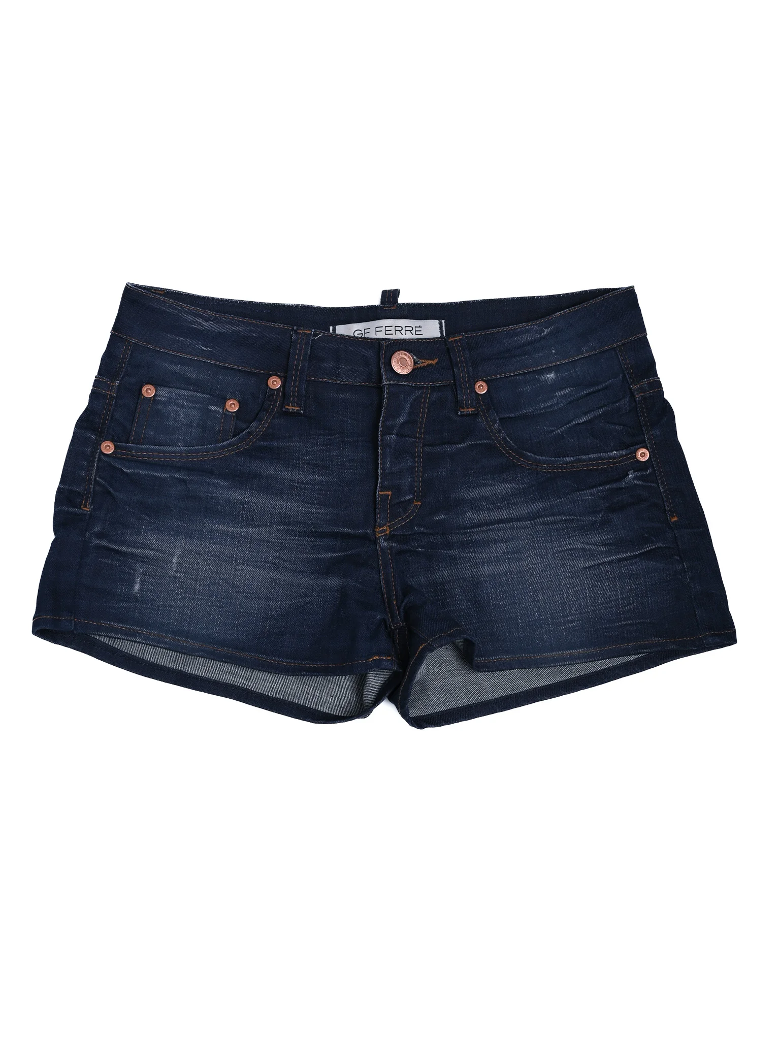 GF Ferre Blue Cotton Denim Shorts — 3