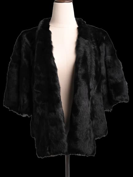 Red Valentino Black Fur Coat — photo 1