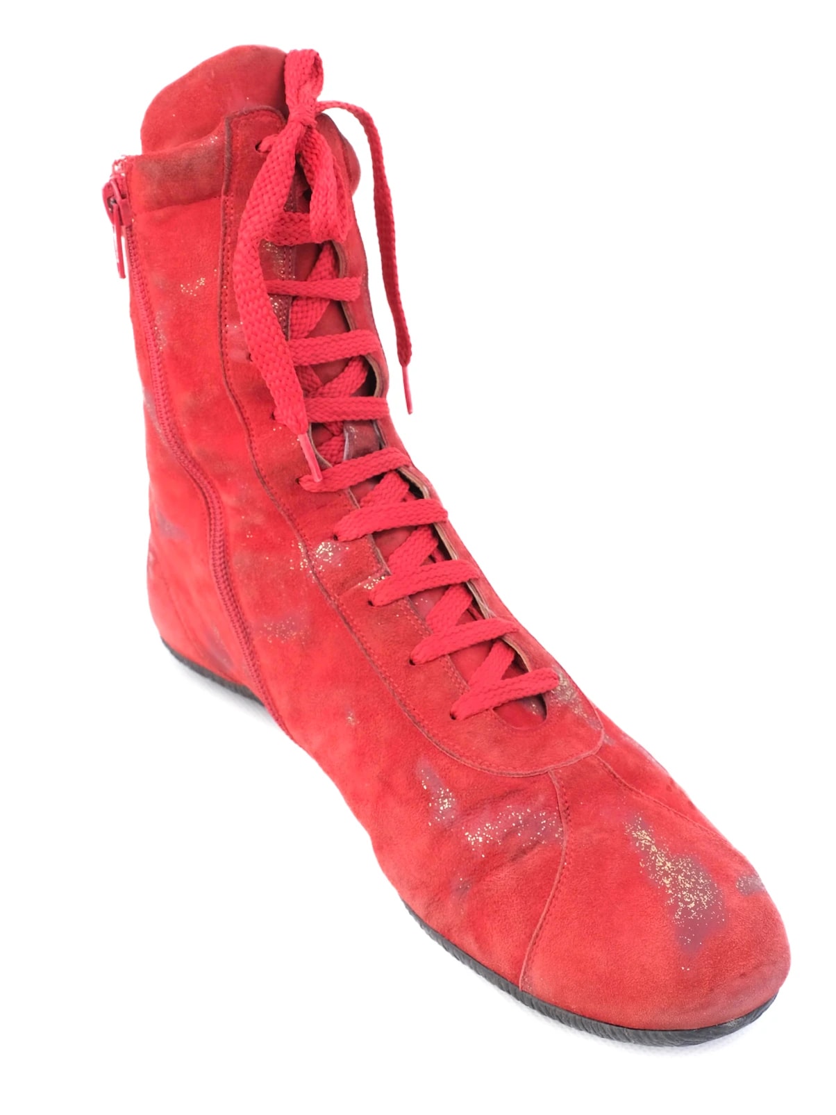Easy by Loriblu Red Leather Ankle Boots — 2