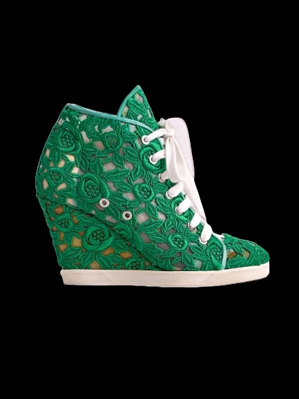 Judari Green Canvas Sneakers — 1