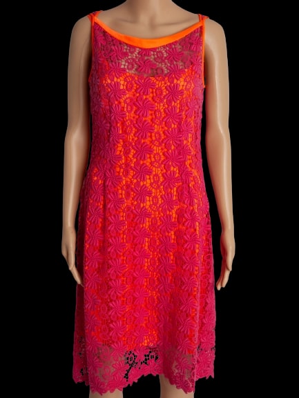 Elie Tahari Pink Polyester Sleeveless Dress — 1