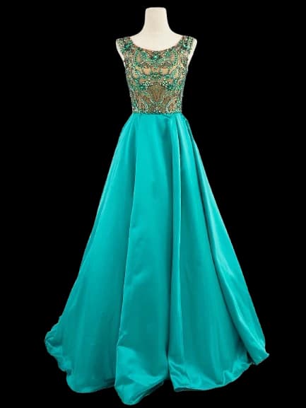 Sherri Hill Blue Polyester Evening Gown — photo 1