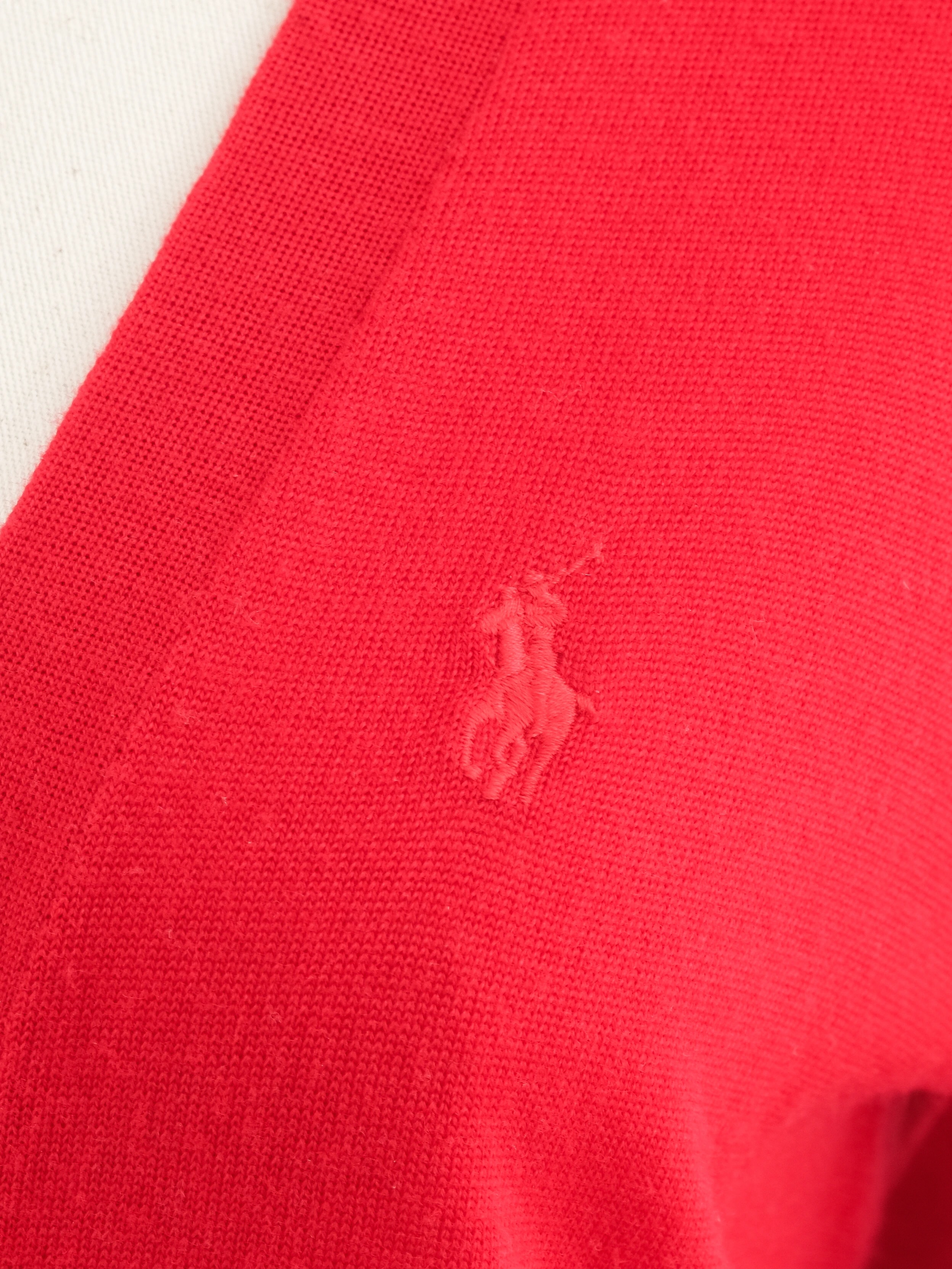 Ralph Lauren Red Wool Cardigan — 3