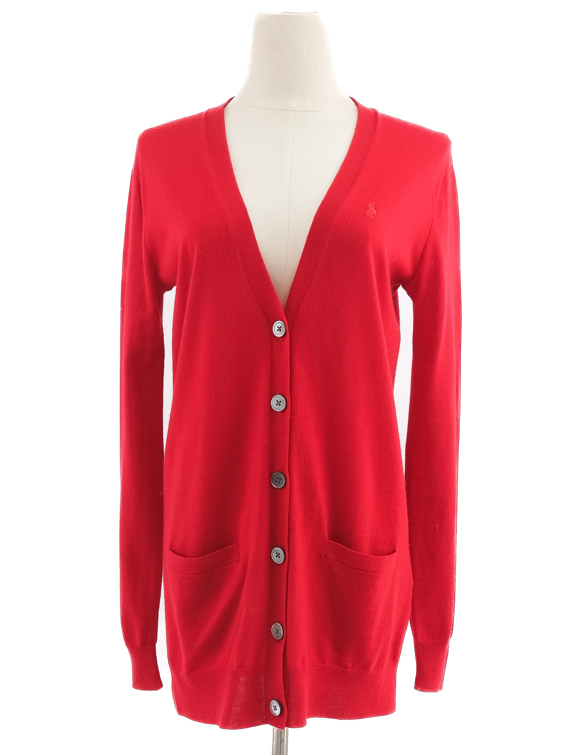 Ralph Lauren Red Wool Cardigan — 2