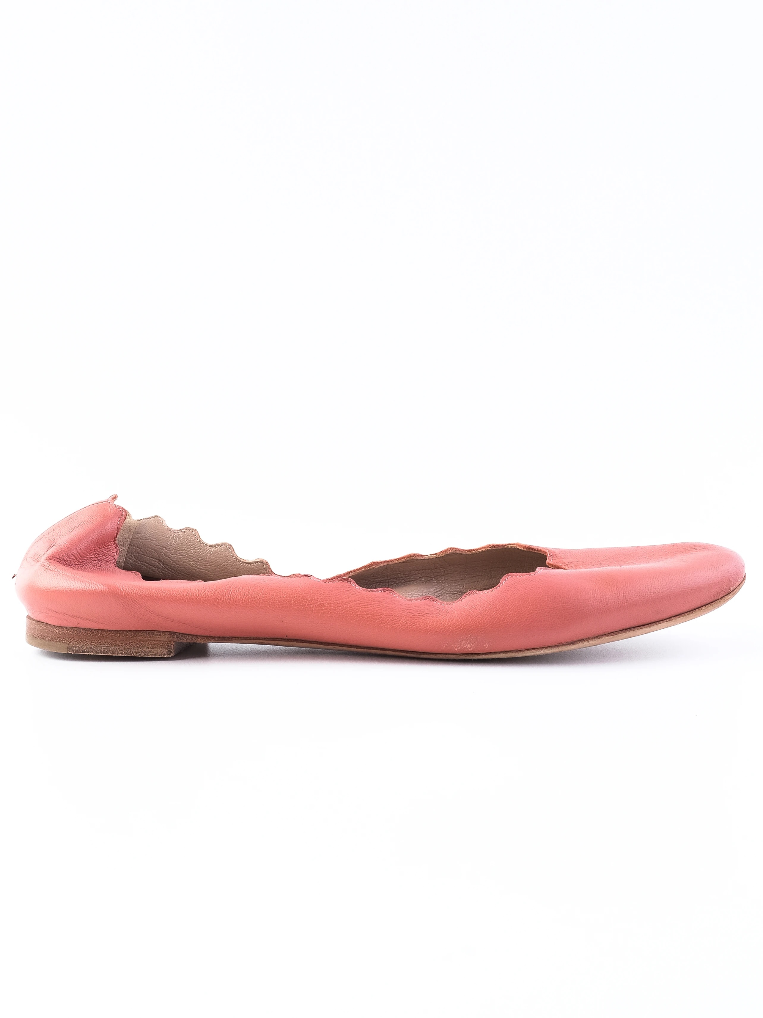 Chloe Pink Leather Ballet Flats — 2