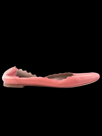 Chloe Pink Leather Ballet Flats — 1