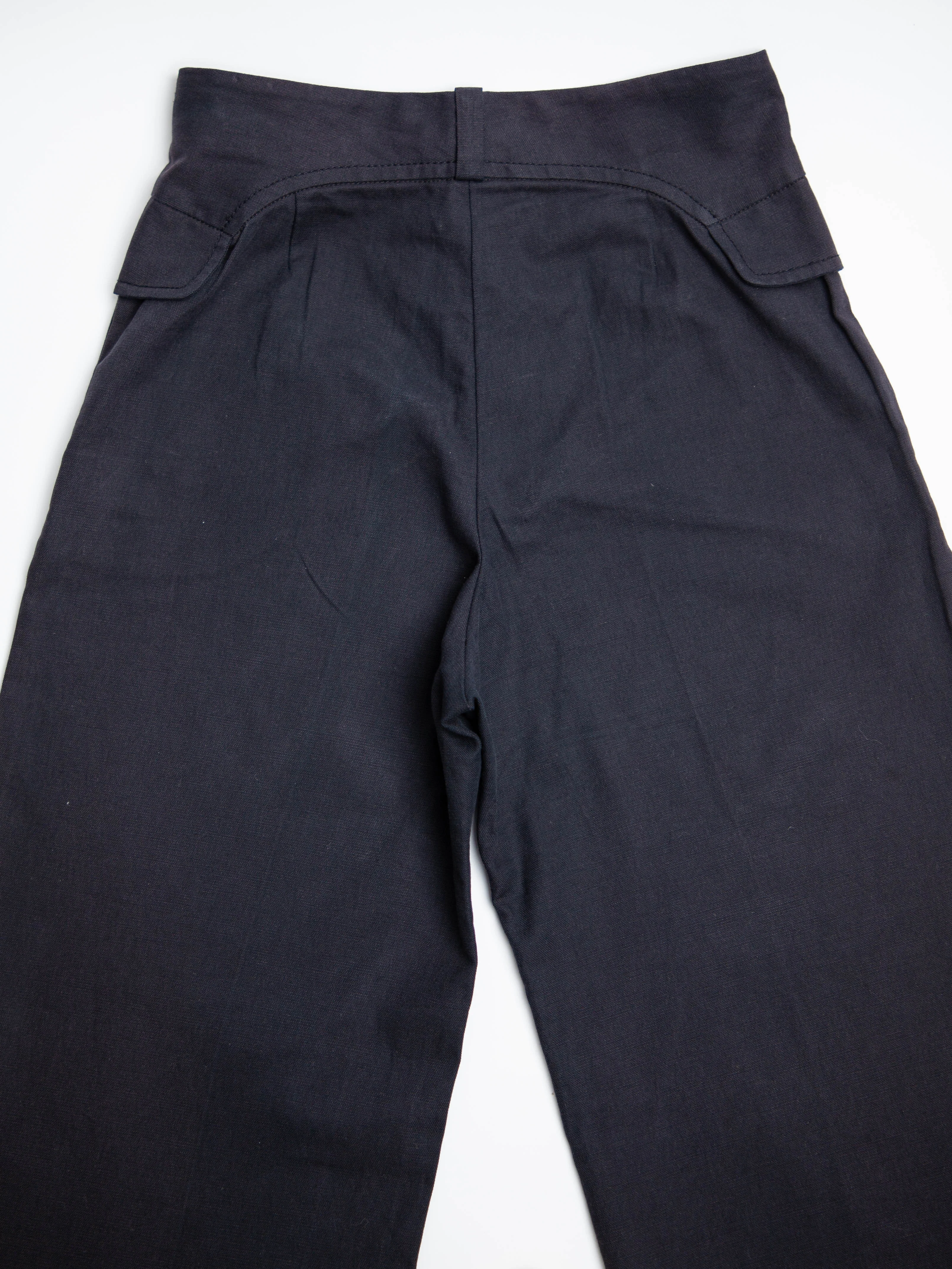 Paul Smith Black Cotton Casual Trousers — 2