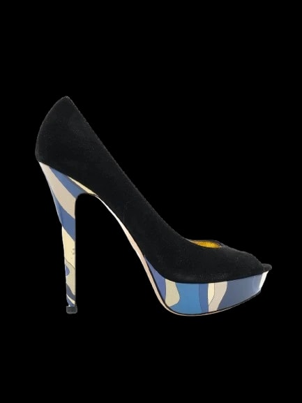 Emilio Pucci Black Genuine suede Pumps — 1
