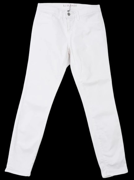 J Brand White Cotton Trousers — 1