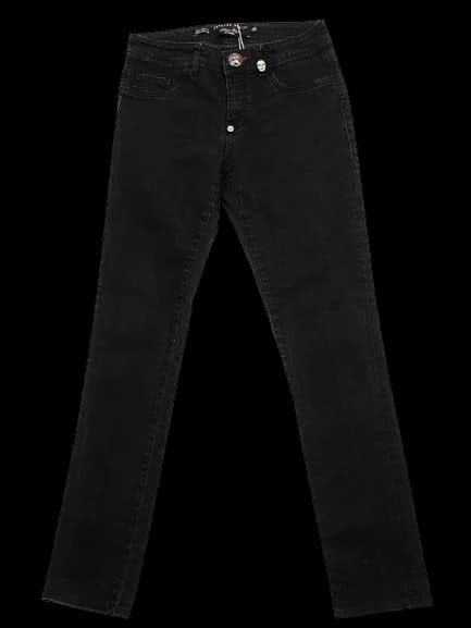 Phillipp Plein Black Cotton Straight Jeans — photo 1