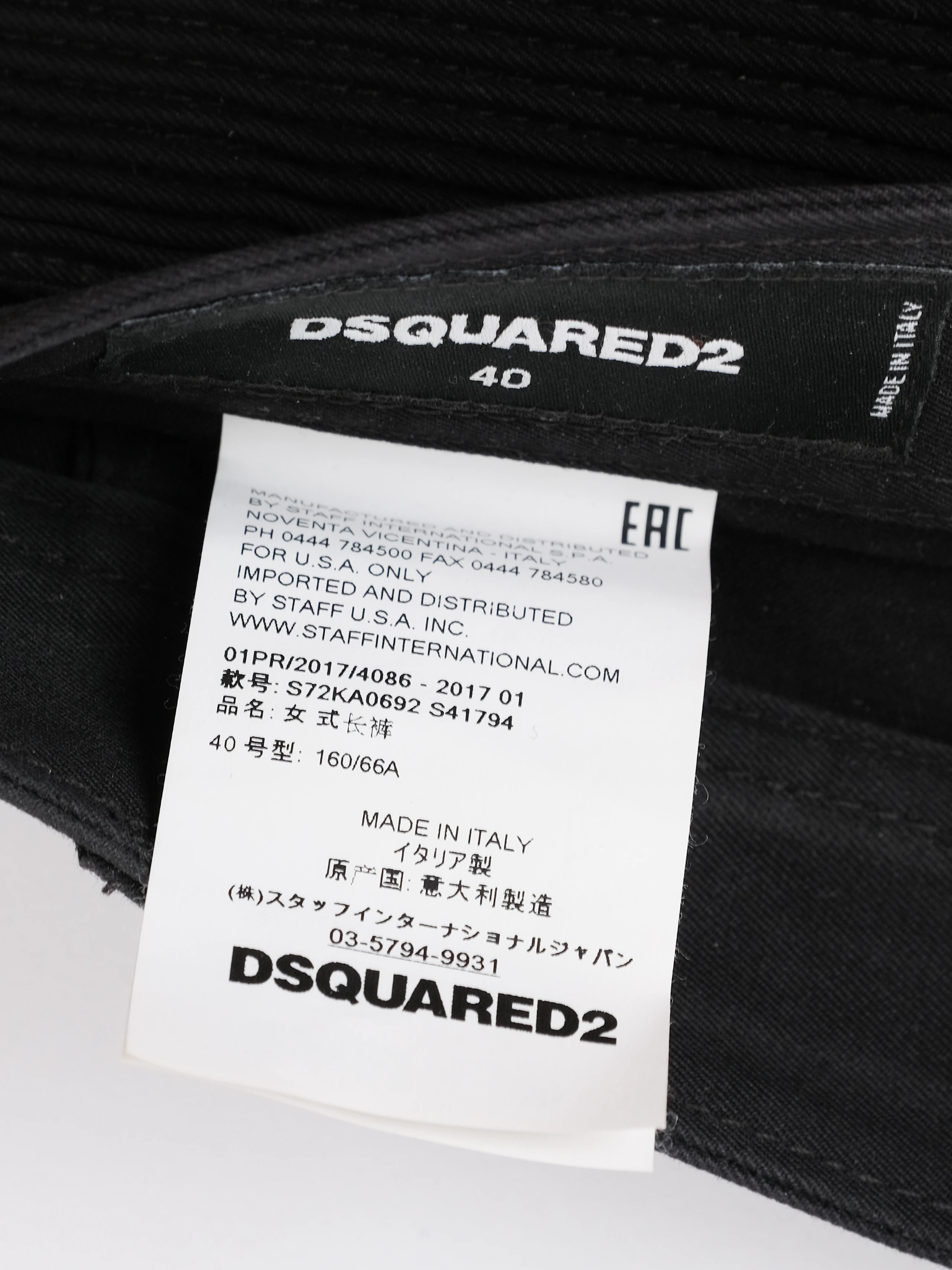 Dsquared2 Black Cotton Trousers — 2