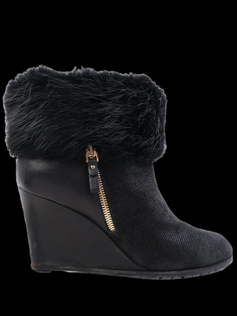 Sergio Rossi Black Leather Boots — 1