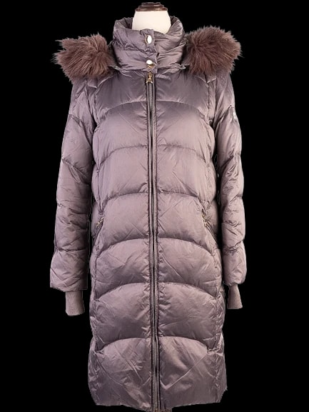 Patrizia Pepe Gray Polyester Puffer Jacket — 1