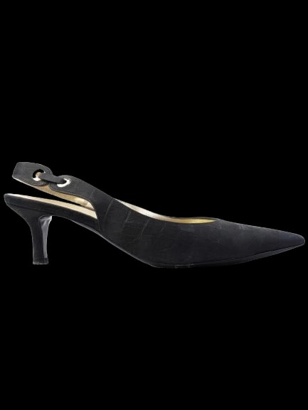 Escada Black Leather Sandals — 1