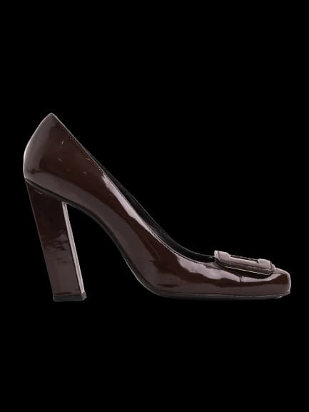 Roger Vivier Orange Leather High Heel Pumps — photo 1